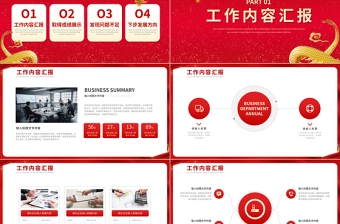 2024龙年大吉新年工作总结计划PPT红色大气励志风企业公司年终总结模板